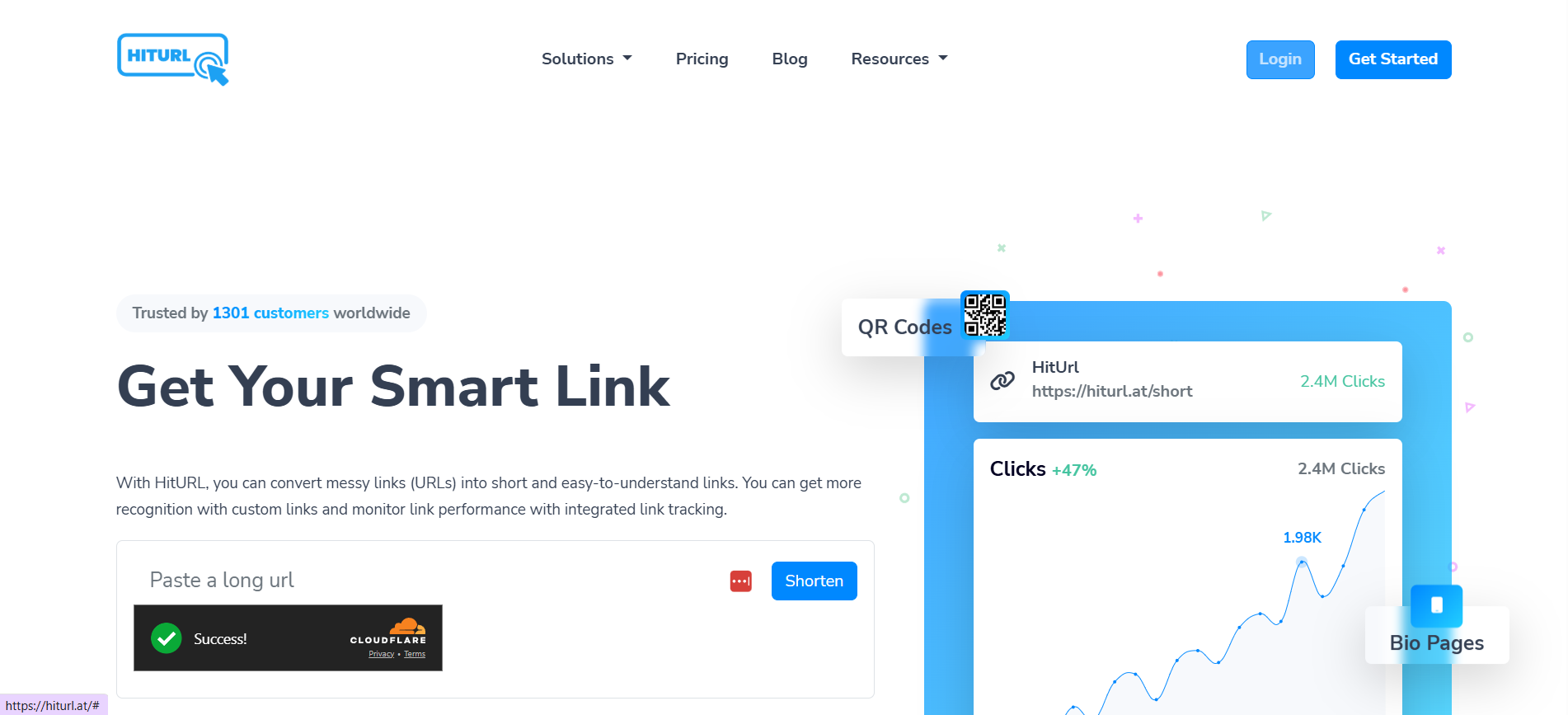 Shorten Links, Track Clicks, Generate QR Codes - HitUrl