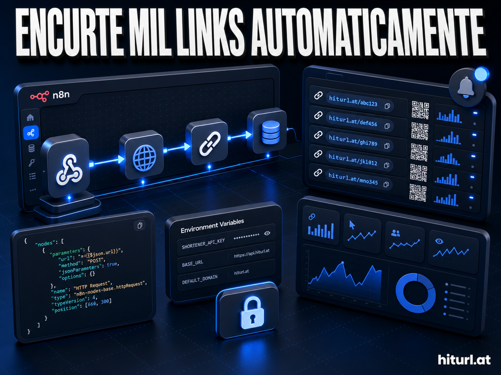 Como criar automação de links curtos no n8n usando Webhooks e API