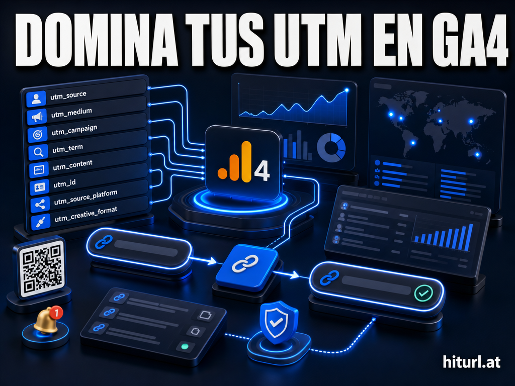 Guía de parámetros UTM en Google Analytics 4 con enlaces acortados