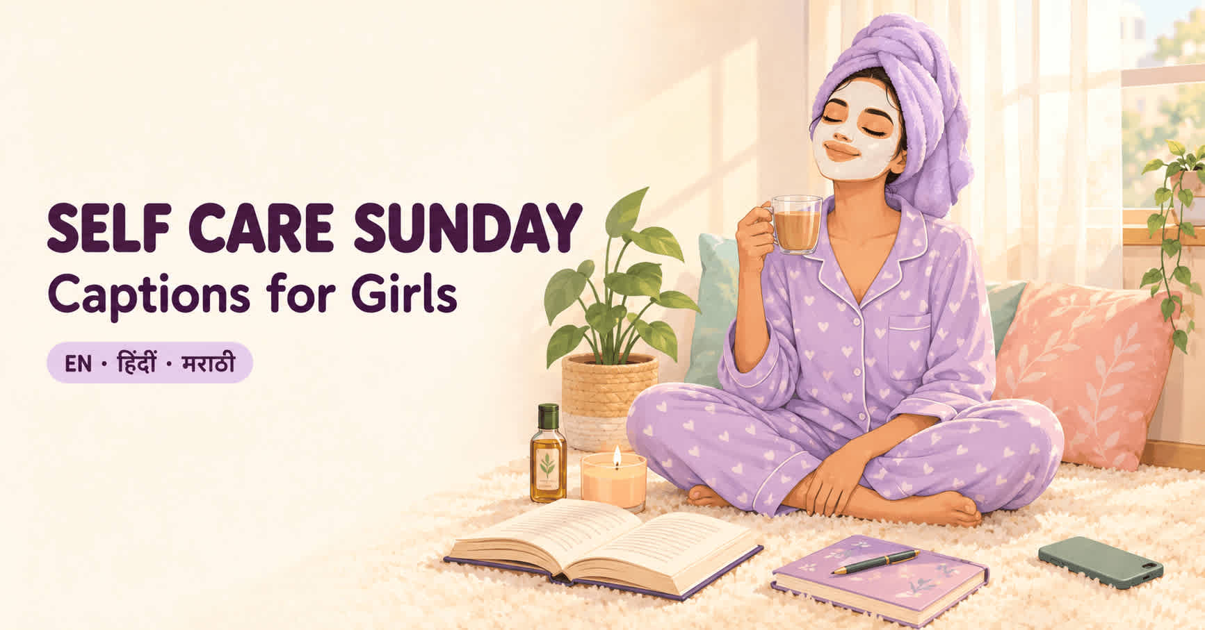 150+ Self Care Sunday Captions for Girls on Instagram (English, Hindi & Marathi)